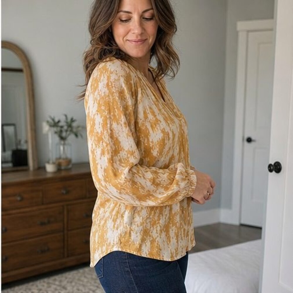 Teal Ruffle Blouse - Picture 3 of 6